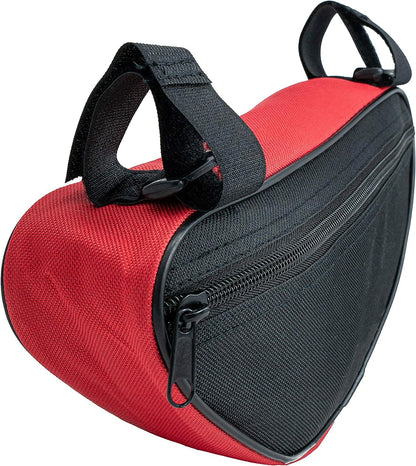 SYSTEM-S Fahrrad Tasche spritzwasserfest Dreiecktasche Rahmentasche Triangeltasche Rot