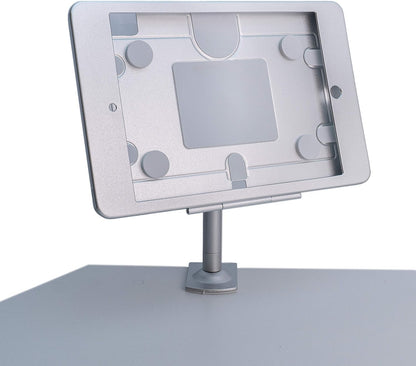 SYSTEM-S pole mount with lock fastening made of metal in grey for iPad Pro 10.5"