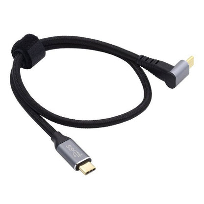 SYSTEM-S USB 3.1 Gen 2 Typ C Kabel 2 m Stecker zu Stecker 10 Gbit/s 100W Winkel