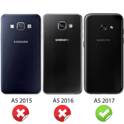 NALIA Handyhülle kompatibel mit Samsung Galaxy A5 2017, Slim Silikon Motiv Case Cover Schutz-Hülle Dünn Durchsichtig Etui Handy-Tasche Backcover Transparent Bumper