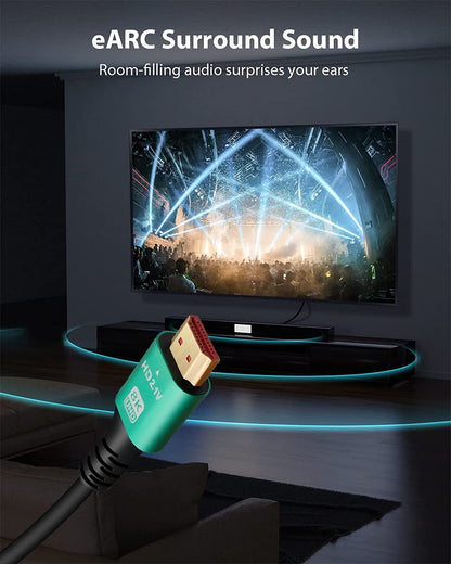 HDMI Cable 8K 2.1 UHD 48Gbps eARC 8K@60Hz 4K@120Hz Gold Plated