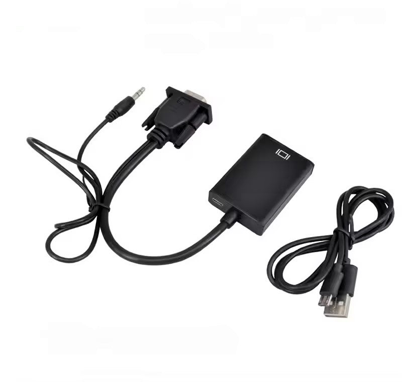 VGA Male to HDMI Female Adapter with Audio Converter D-Sub 15-Pin Full HD 1080p
