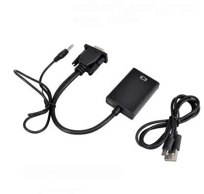 VGA Male to HDMI Female Adapter with Audio Converter D-Sub 15-Pin Full HD 1080p