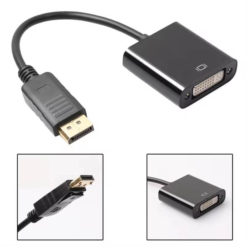 DP Male to DVI Female Adapter Converter Full HD 1080p Gold Plated
