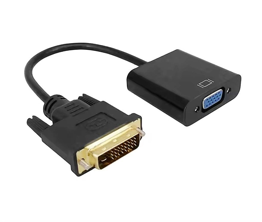 DVI Male to VGA Female Adapter Converter Full HD 1080p Gold Plated