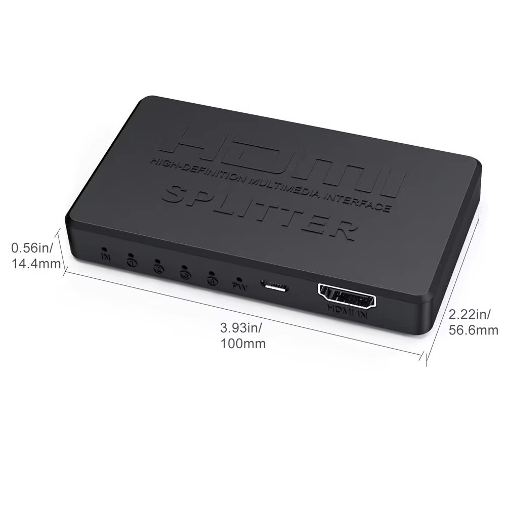 1-in-4-out HDMI Splitter 4K Ultra HD 4K@30Hz 1080p@60Hz