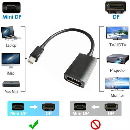 Mini DP Male to DP Female Adapter Converter Mini DisplayPort to DisplayPort 4Kx2K 3D Gold Plated