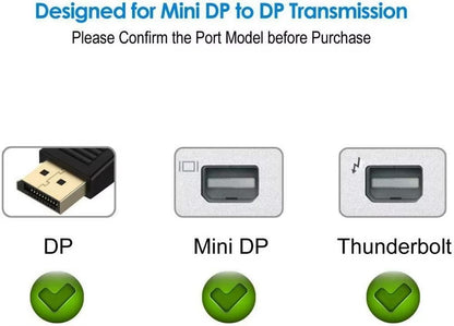 Mini DP Male to DP Female Adapter Converter Mini DisplayPort to DisplayPort 4Kx2K 3D Gold Plated