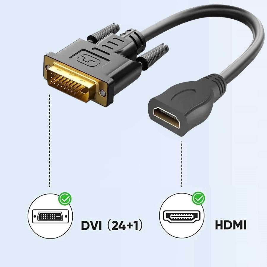 Bidirectional DVI Male to HDMI Female adapter Full HD 1080p
