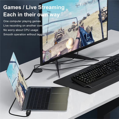 Video Capture Card HDMI USB + USB-C cable