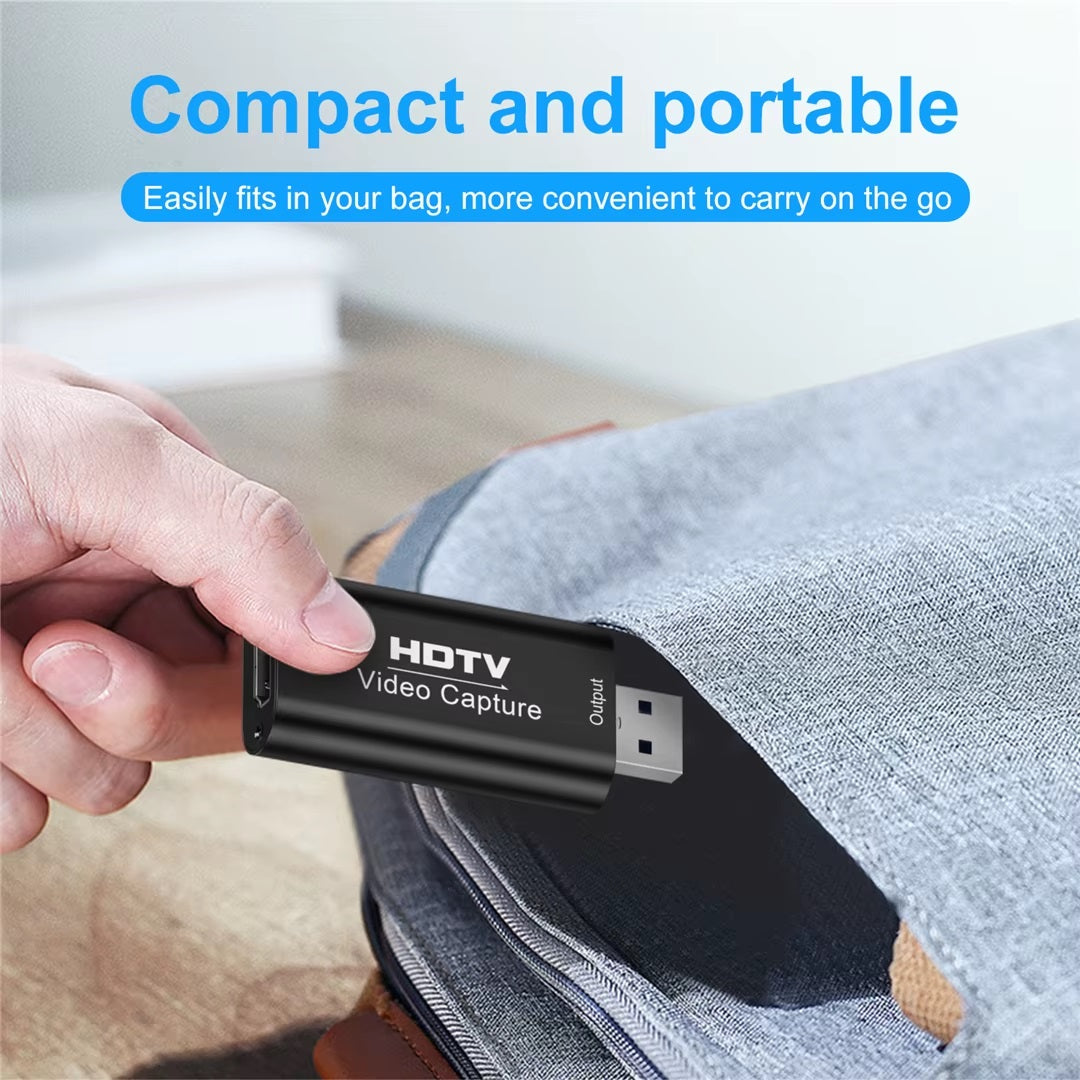 Video Capture Card HDMI USB + USB-C cable