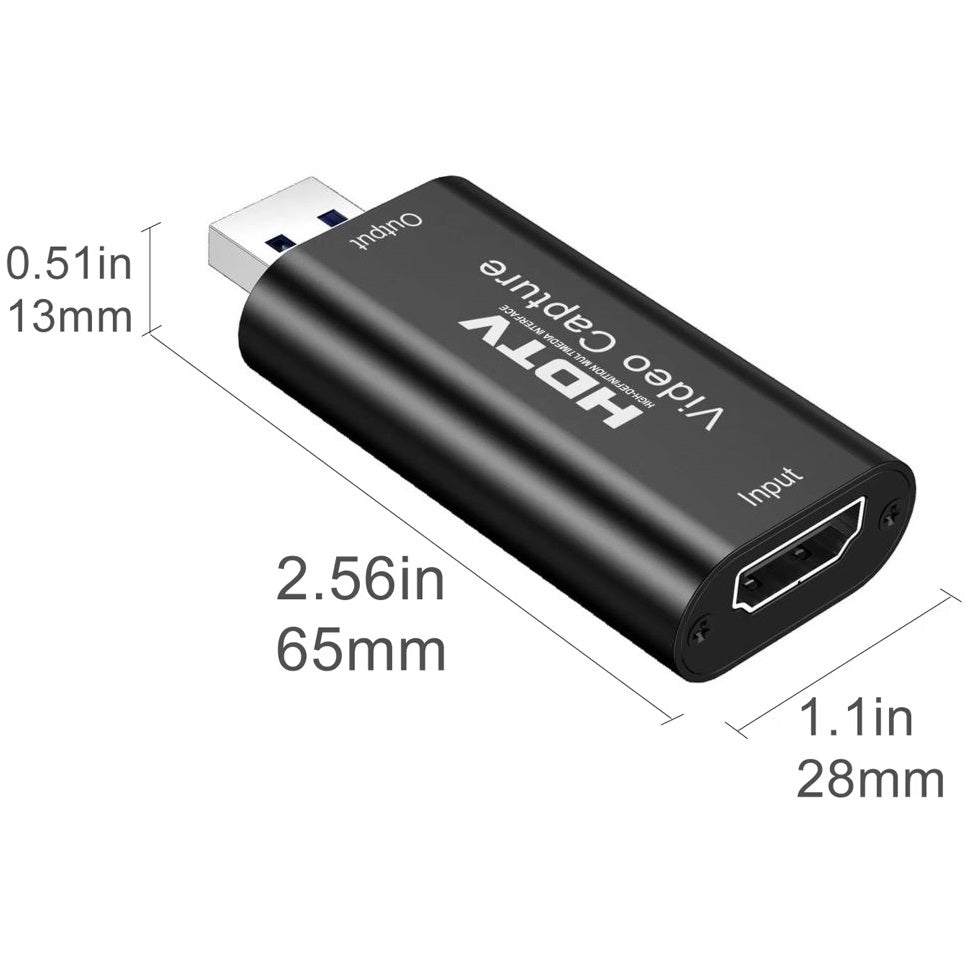 Video Capture Card HDMI USB + USB-C cable