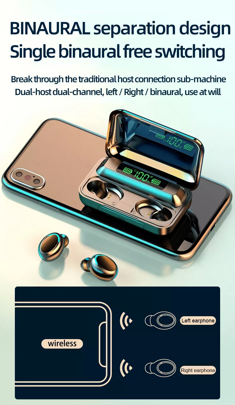 In-Ear Headphones Bluetooth Wireless Earphones Touch Control TWS