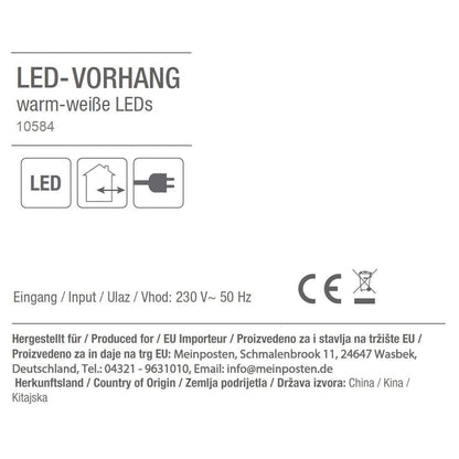 Lichterkette Weihnachtsdeko Tannenbaum Stern 138 LED Innen Außen Sternenvorhang
