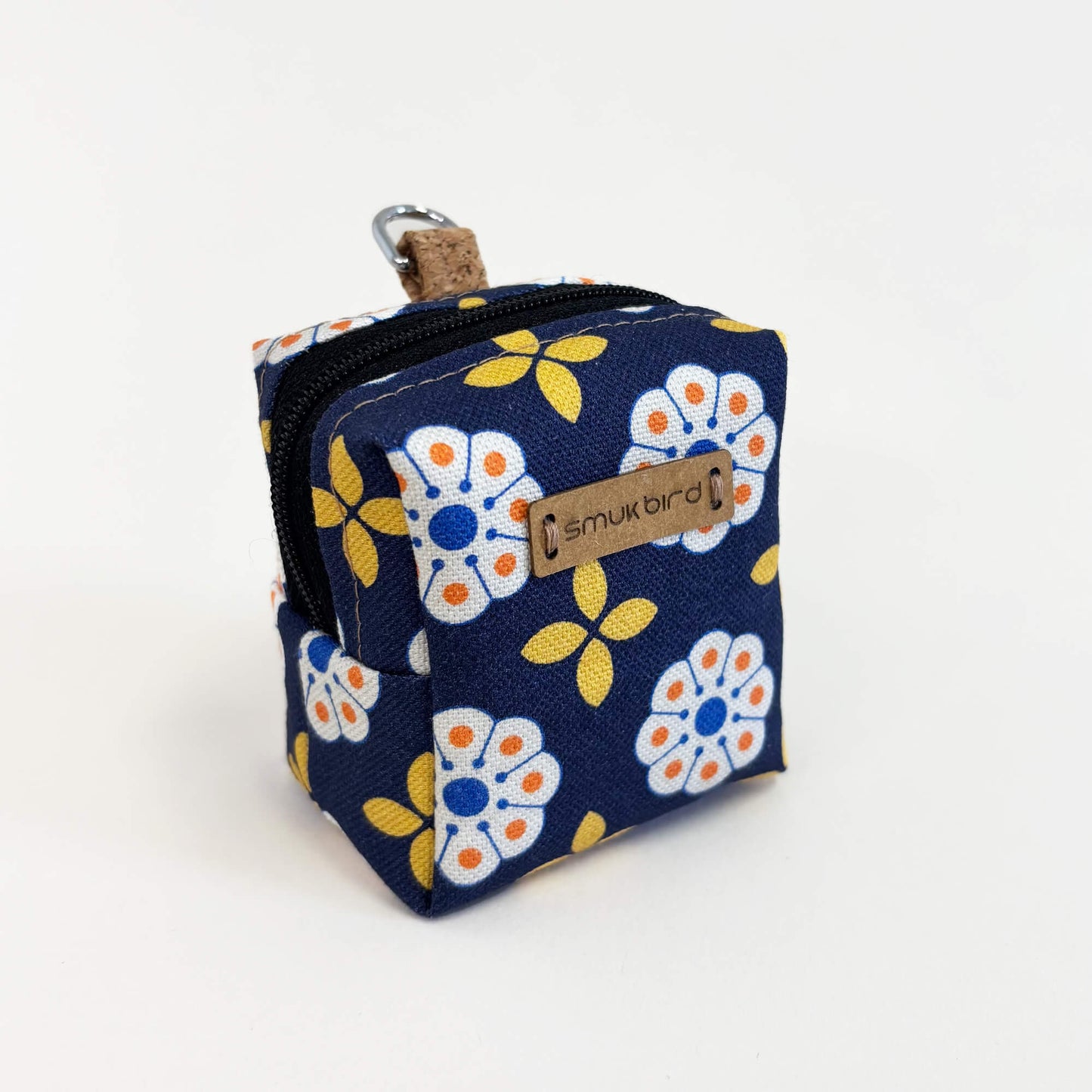 Mini-Tasche für Kopfhörer & Co. | aus Bio-Baumwolle | Design Bloom | Modell PocketCube