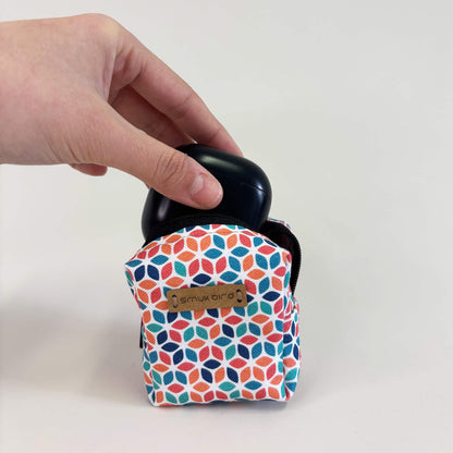 Mini bag for headphones &amp; co. | Made of organic cotton | Colorful design | PocketCube model