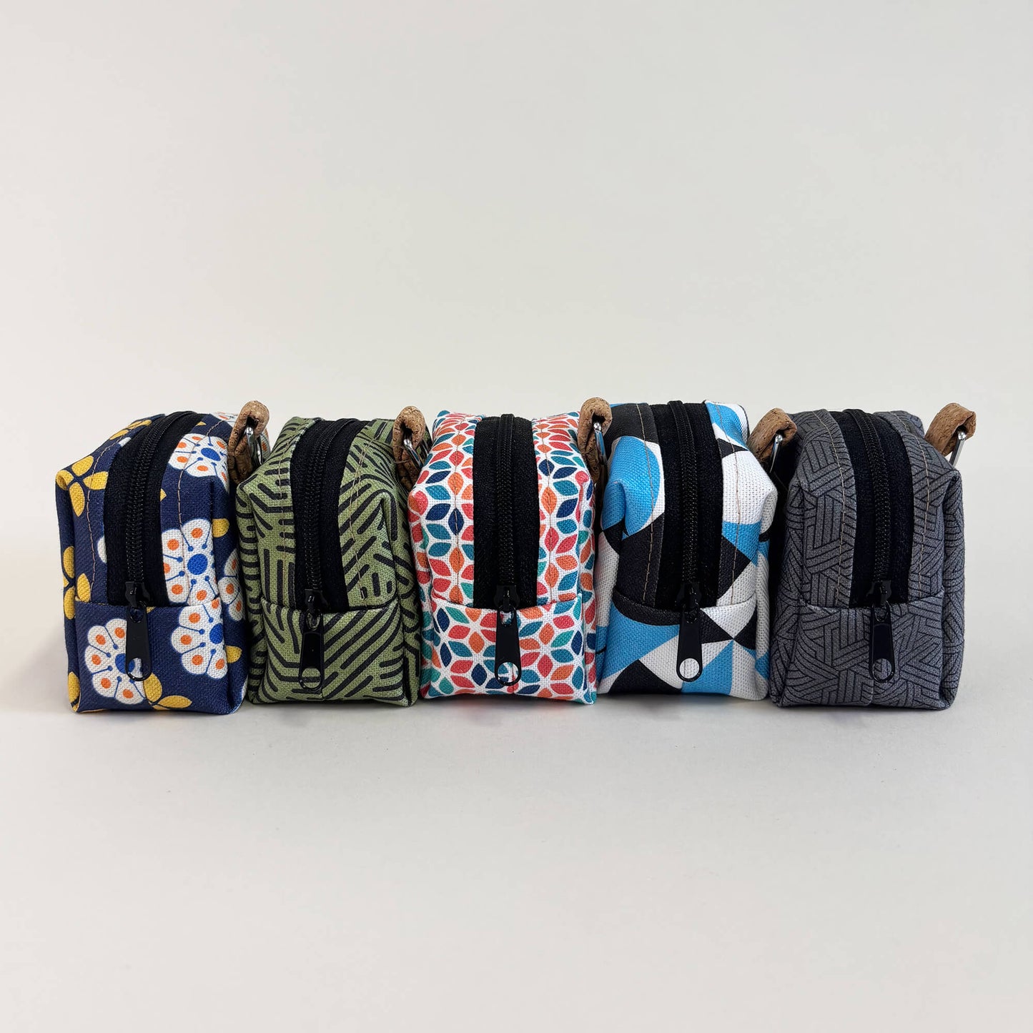 Mini-Tasche für Kopfhörer & Co. | aus Bio-Baumwolle | Design Stripes | Modell PocketCube