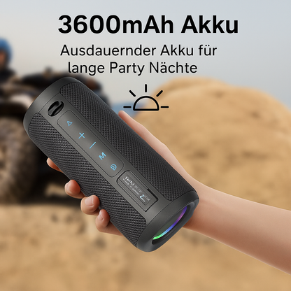 Bluetooth Lautsprecher 20W IPX6 Wasserdicht RGB Bass Boost TWS Stereo