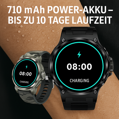 V69 Herren Smartwatch 1,85 Zoll HD Display IP68 Fitness Uhr mit Bluetooth Call, Herzfrequenz & SpO2, 710mAh Akku