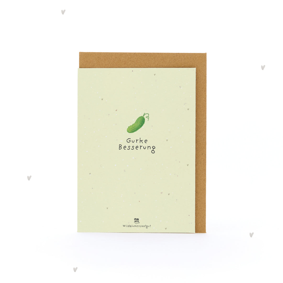 Greeting card - Cucumber get well soon