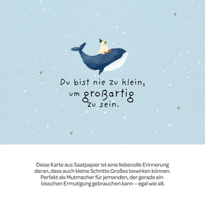Greeting Card - You are never too small to be great