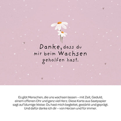 Greeting Card - Thank you for helping me grow