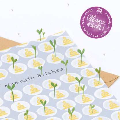 Greeting Card - Namaste Bitches