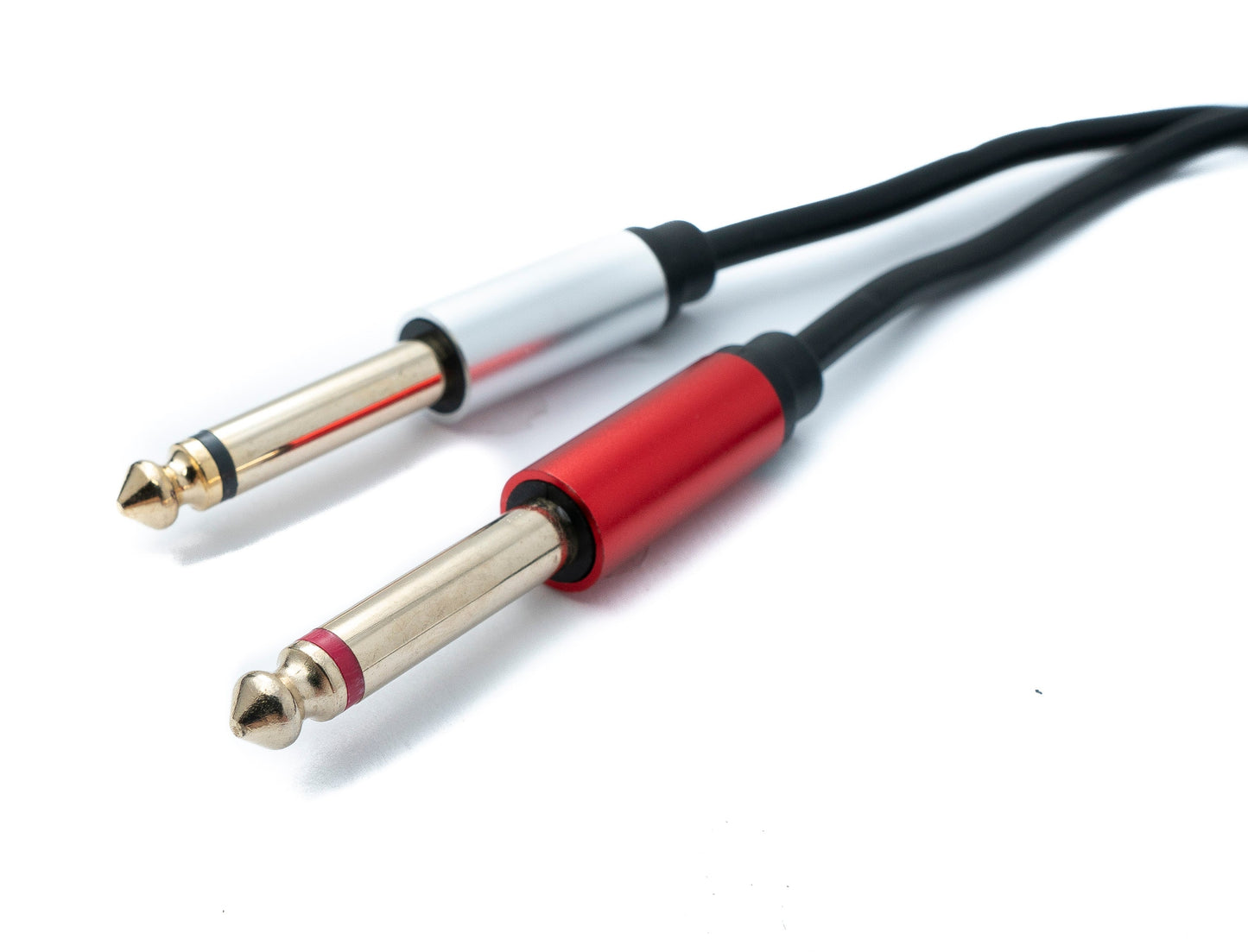 SYSTEM-S Y Audio Kabel 2 m Stereo TRS 3,5 mm Stecker zu 2x 6.35 mm Klinke TS Stecker
