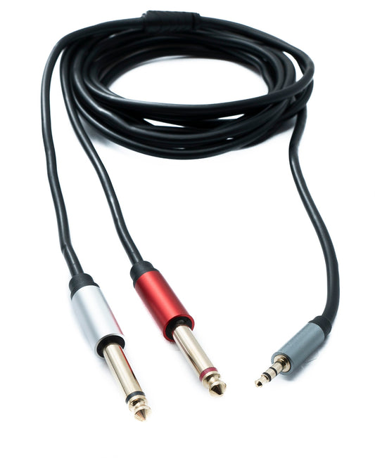 SYSTEM-S Y Audio Cable 3 m Stereo TRS 3.5 mm plug to 2x 6.35 mm jack TS plug