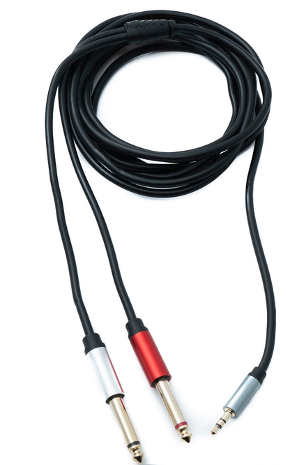 SYSTEM-S Y Audio Cable 3 m Stereo TRS 3.5 mm plug to 2x 6.35 mm jack TS plug