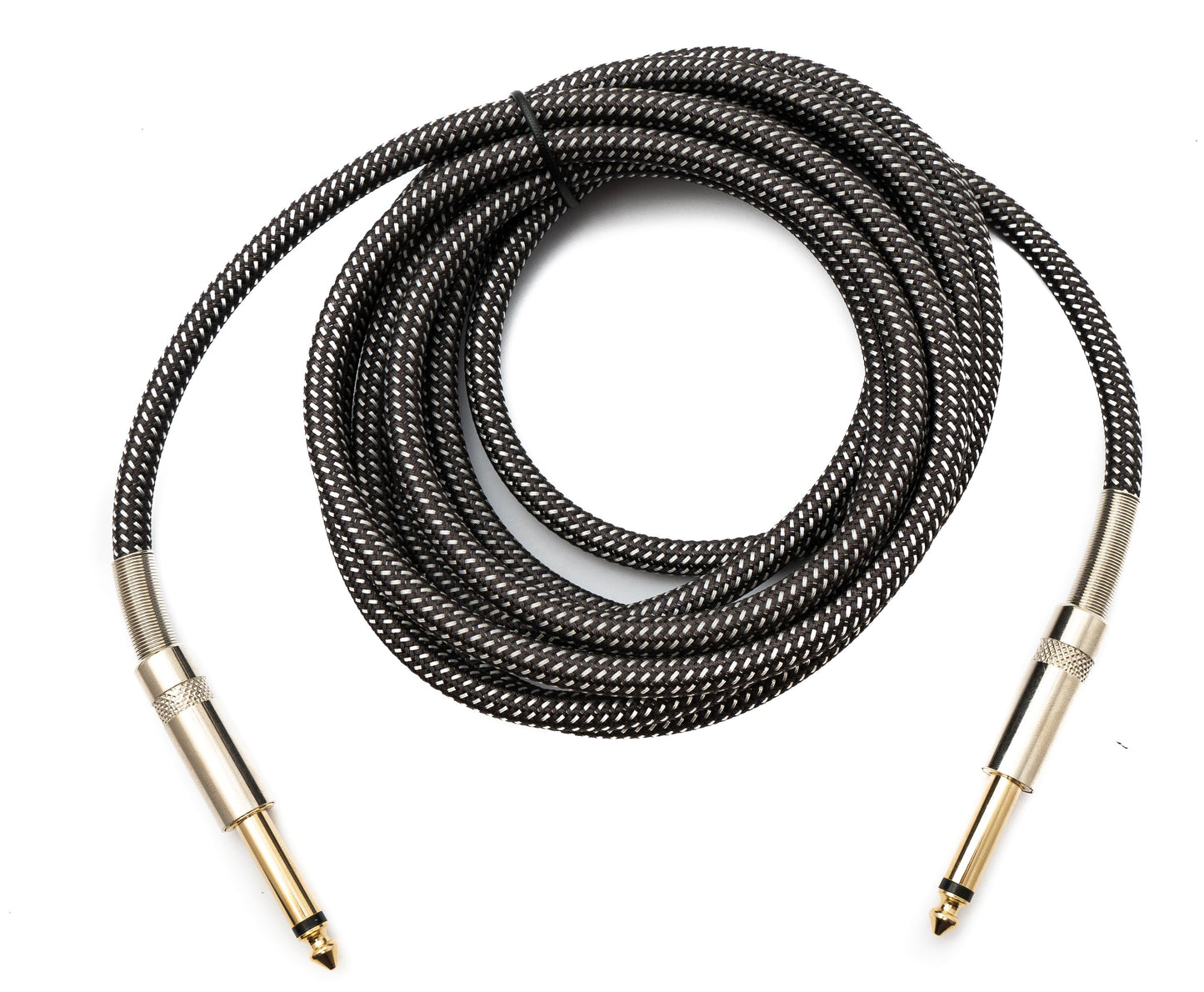 SYSTEM-S Audio Kabel 3 m 6.35 mm Klinke Stecker zu Stecker Nylon geflochten Knickschutz AUX