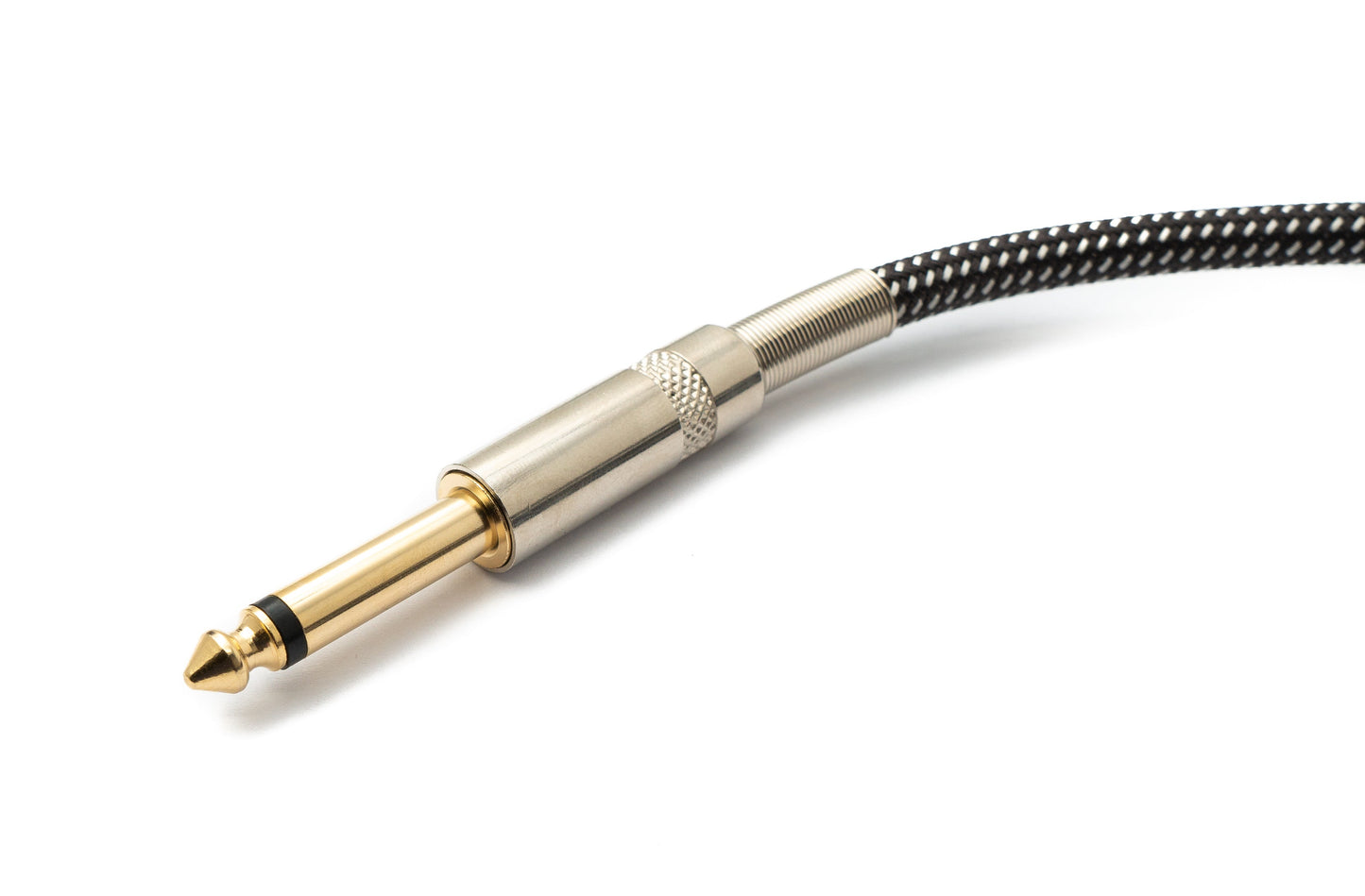 SYSTEM-S Audio Kabel 3 m 6.35 mm Klinke Stecker zu Stecker Nylon geflochten Knickschutz AUX