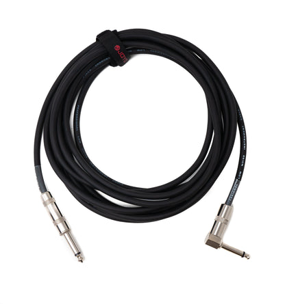 SYSTEM-S Audio Cable 450 cm 6.35 mm Jack Male to Male Angle AUX Black