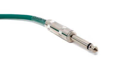SYSTEM-S Audio Kabel 450 cm 6.35 mm Klinke Stecker zu Stecker Winkel AUX in Grün