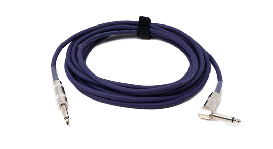 SYSTEM-S Audio Kabel 450 cm 6.35 mm Klinke Stecker zu Stecker Winkel AUX in Lila