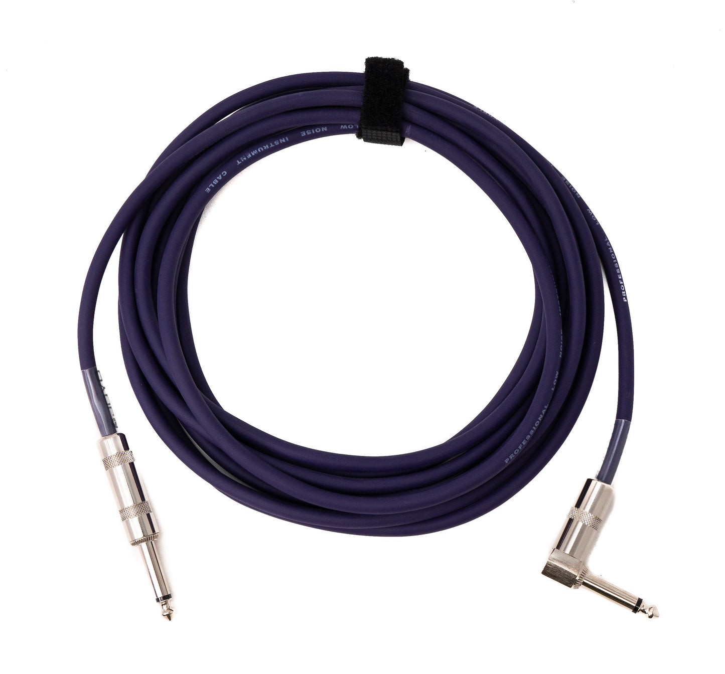 SYSTEM-S Audio Kabel 450 cm 6.35 mm Klinke Stecker zu Stecker Winkel AUX in Lila