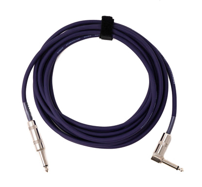 SYSTEM-S Audio Kabel 450 cm 6.35 mm Klinke Stecker zu Stecker Winkel AUX in Lila