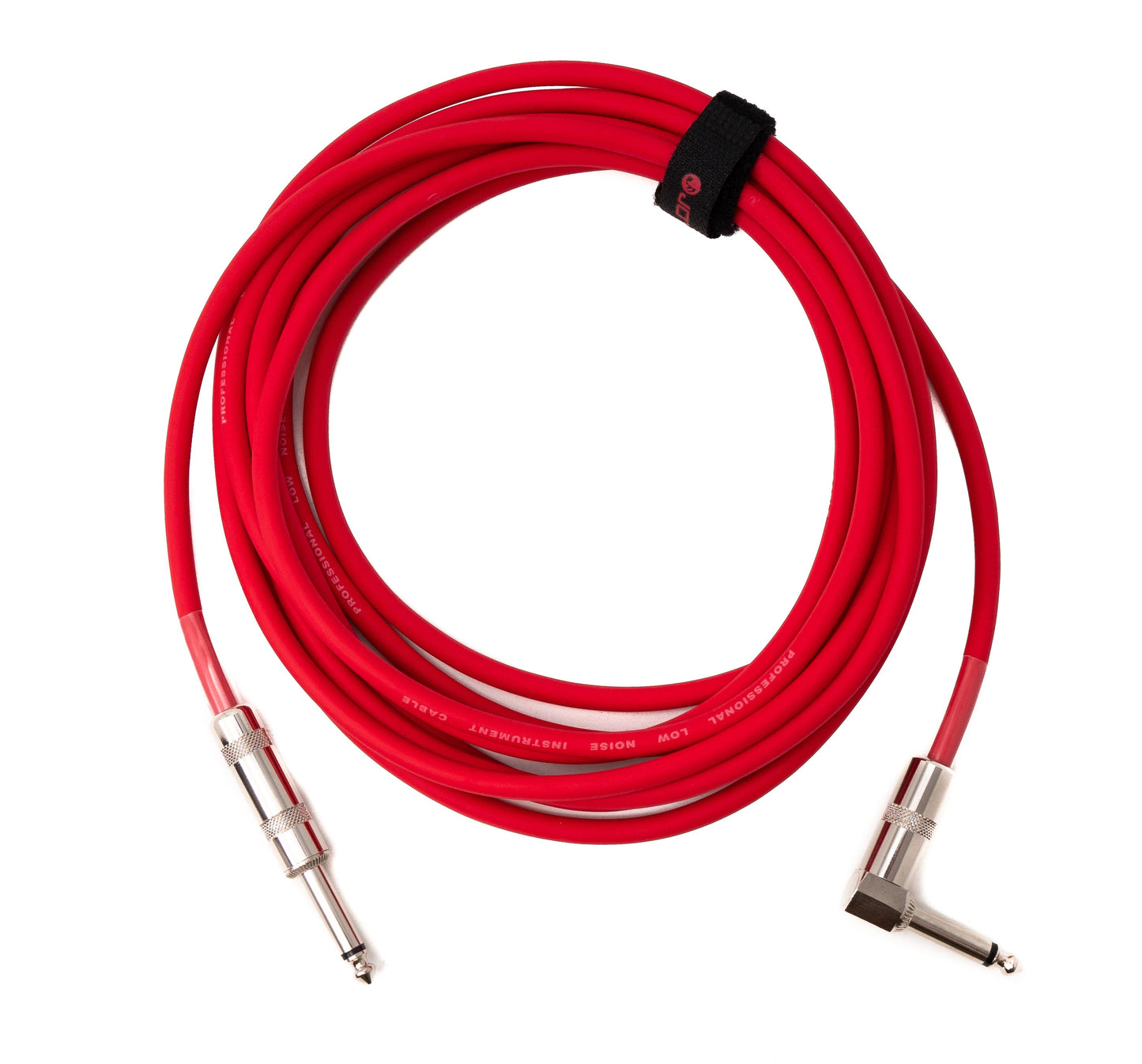 SYSTEM-S Audio Kabel 450 cm 6.35 mm Klinke Stecker zu Stecker Winkel AUX Rot