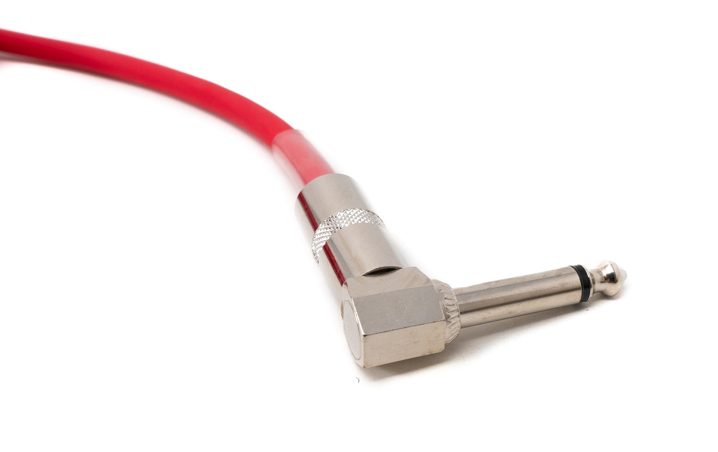 SYSTEM-S Audio Kabel 450 cm 6.35 mm Klinke Stecker zu Stecker Winkel AUX Rot