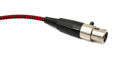 SYSTEM-S Audio Kabel 150 cm 3.5 mm Klinke Stecker zu Mini XLR Buchse geflochten in Rot