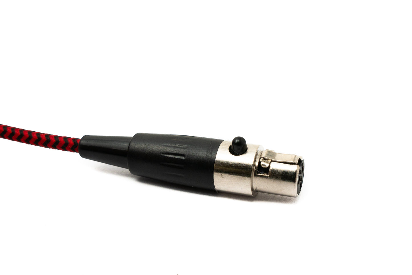 SYSTEM-S Audio Kabel 3 m 3.5 mm Klinke Stecker zu Mini XLR Buchse geflochten in Rot