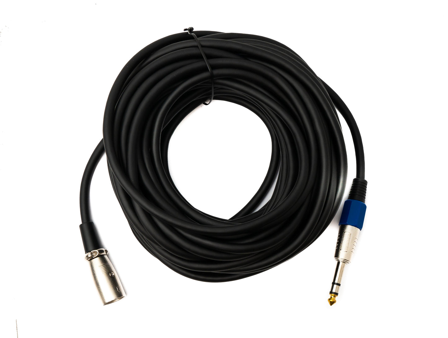 SYSTEM-S Audio Kabel 15 m 6.35 mm Klinke Stecker zu XLR Stecker in Schwarz