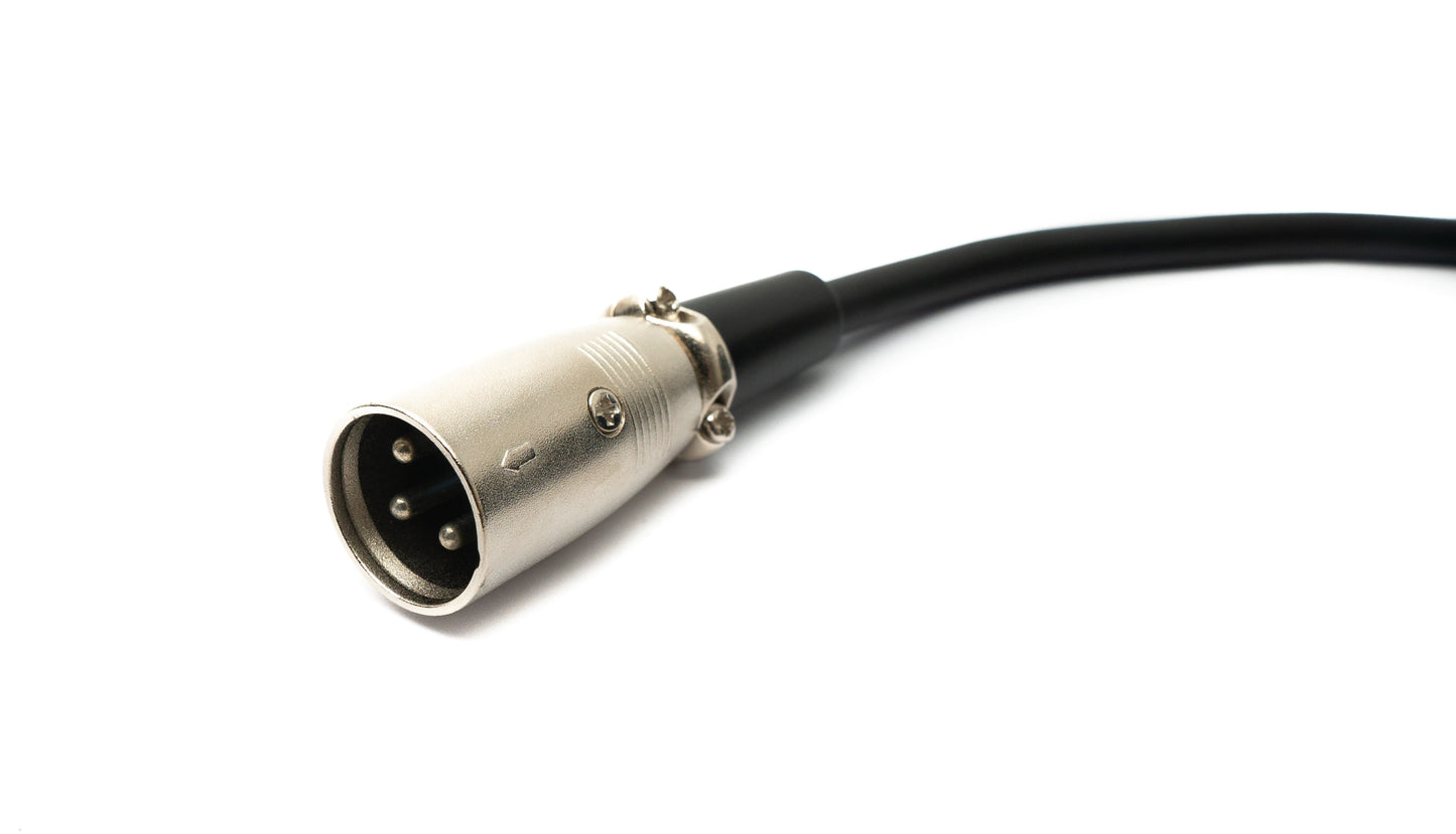 SYSTEM-S Audio Kabel 15 m 6.35 mm Klinke Stecker zu XLR Stecker in Schwarz