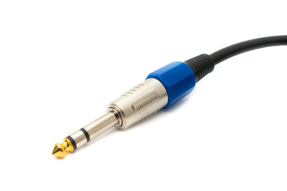 SYSTEM-S Audio Kabel 5 m 6.35 mm Klinke Stecker zu XLR Stecker in Schwarz