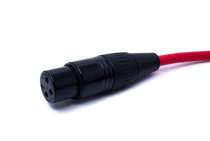 SYSTEM-S Audio Kabel 3 m 3.5 mm Klinke Stecker zu XLR Buchse in Rot