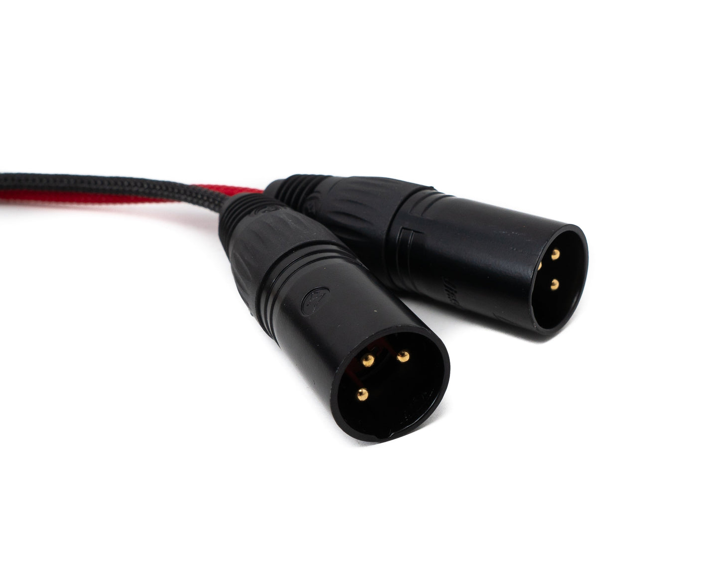 SYSTEM-S Audio Kabel 10 m XLR 3 polig 2x Stecker zu 2x Buchse AUX in Schwarz