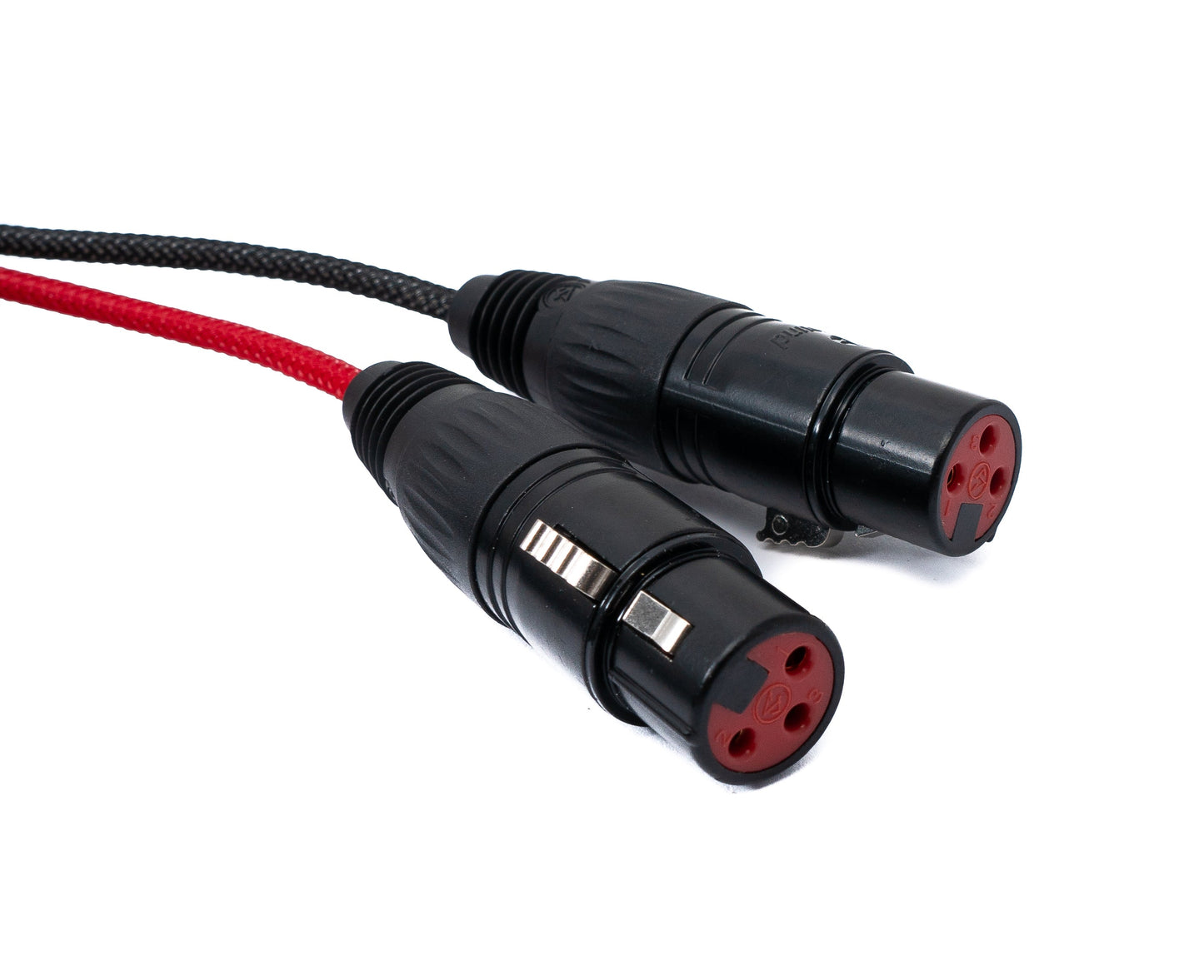 SYSTEM-S Audio Kabel 150 cm XLR 3 polig 2x Stecker zu 2x Buchse AUX in Schwarz