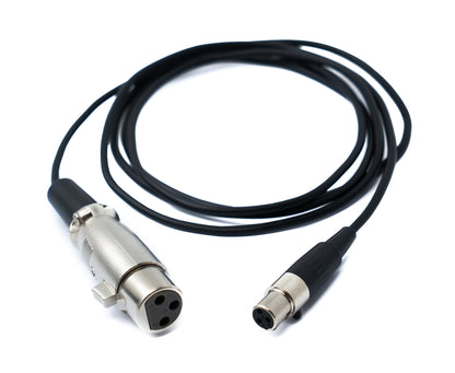 SYSTEM-S Audio Kabel 150 cm Mini XLR 3 polig Buchse zu XLR 3 polig Buchse Schwarz