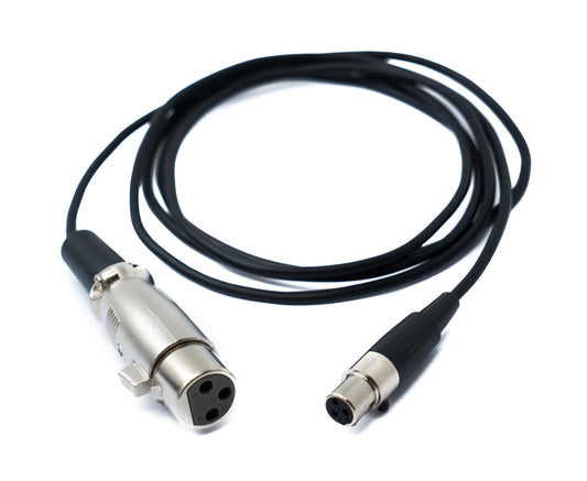SYSTEM-S Audio Kabel 150 cm Mini XLR 3 polig Buchse zu XLR 3 polig Buchse Schwarz