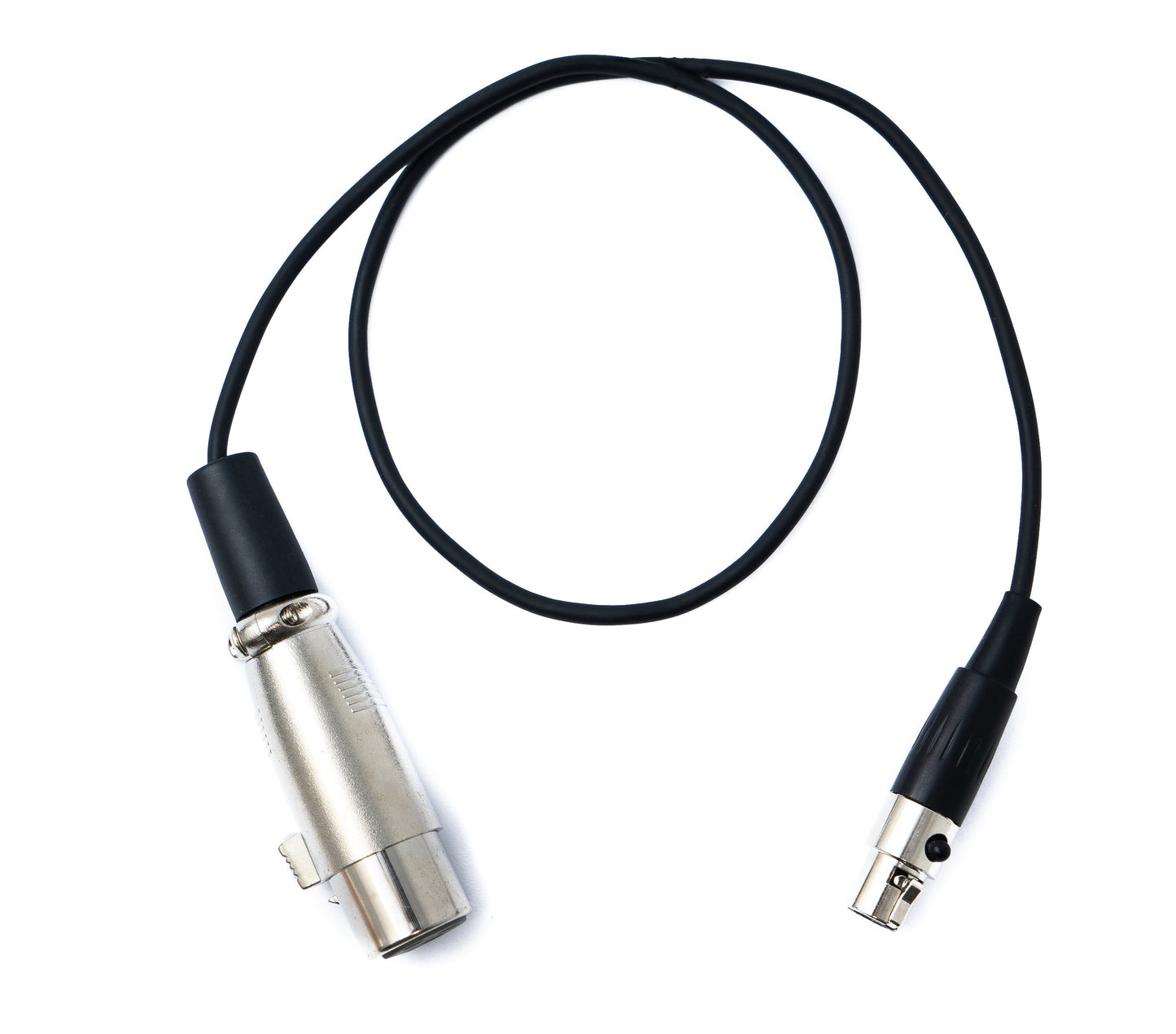 SYSTEM-S Audio Kabel 50 cm Mini XLR 3 polig Buchse zu XLR 3 polig Buchse Schwarz